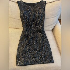 Madewell Black and Silver Sequin Mini Dress